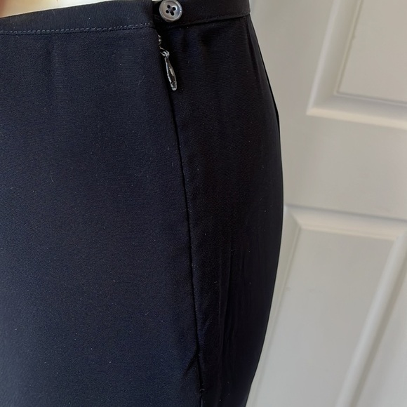 TRINA Turk Flat Front Wide Leg Long Black Dress Pant 4 - Picture 5 of 11